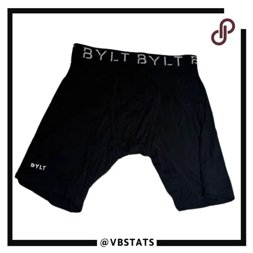 BYLT Premium Basics Men's All Day Trunk Performance Boxer Briefs Black Small‎
